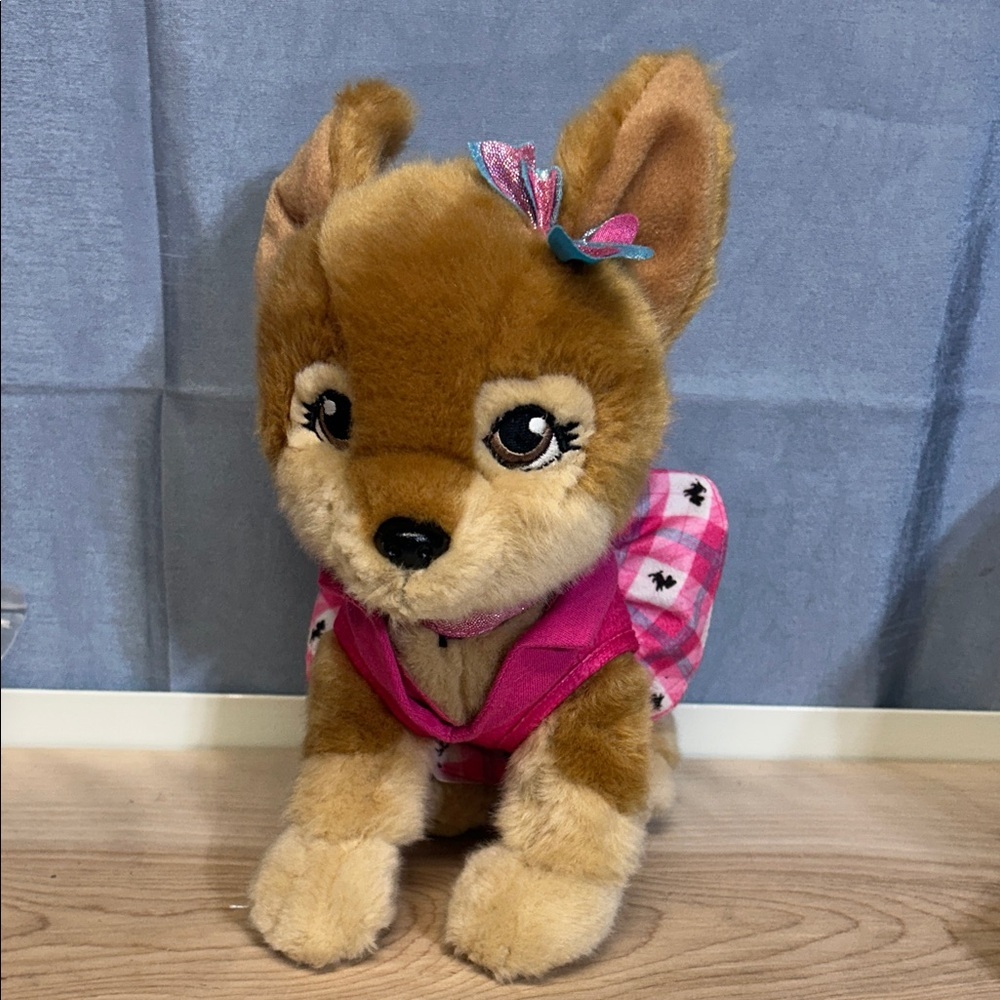 Adorable BARBIE PLUSH STUFFED ANIMAL PUPPY DOG Lacey 2010 Pink